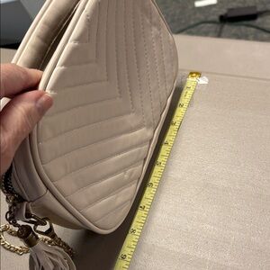Chic Cream Quilted Wristlet